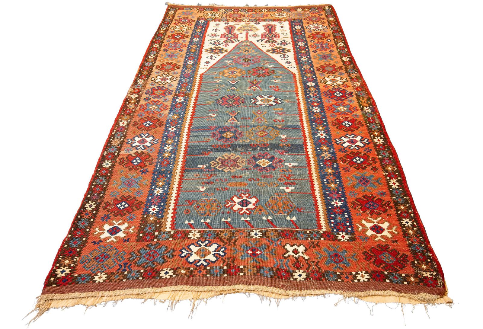Antique Turkish Erzurum Kilim Sage Green photo furniture