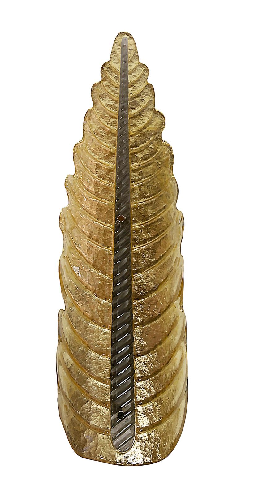 Pair Of Very Large Italian Leaf Form Murano Glass And Brass Wall Light Sconces photo furniture