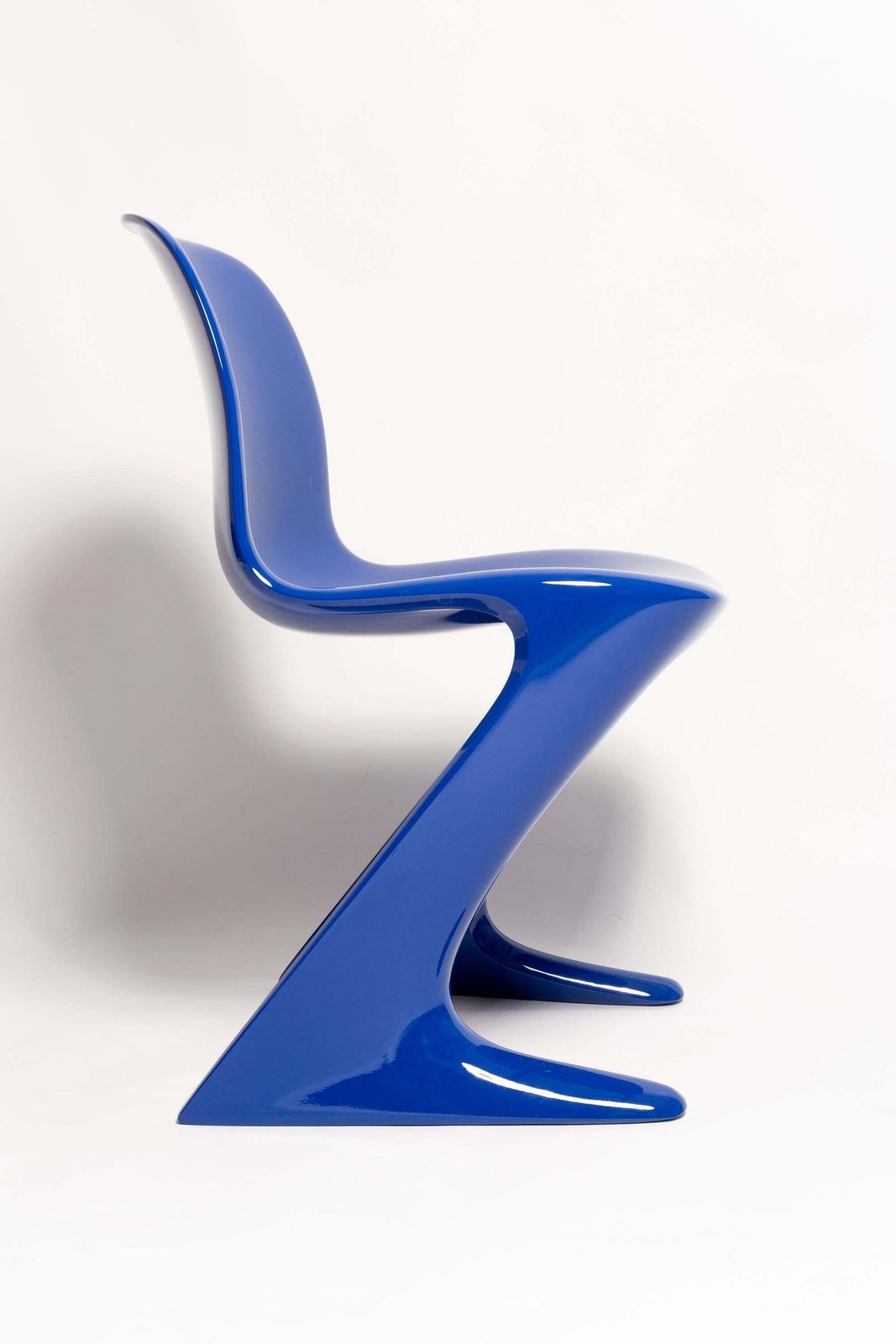 Mid Century Ultramarine Blue Kangaroo Chair, Ernst Moeckl, Germany, 1968 photo 1062.0
