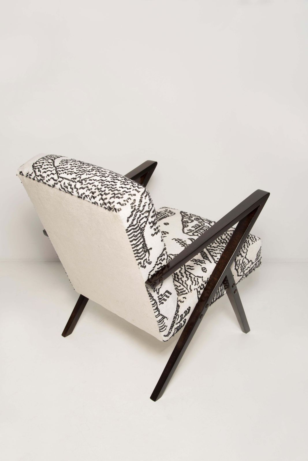 Two Mid Century Zet Armchairs, Tiger Mountain Jacquard By Dedar, 1970s, Europe photo vinterior