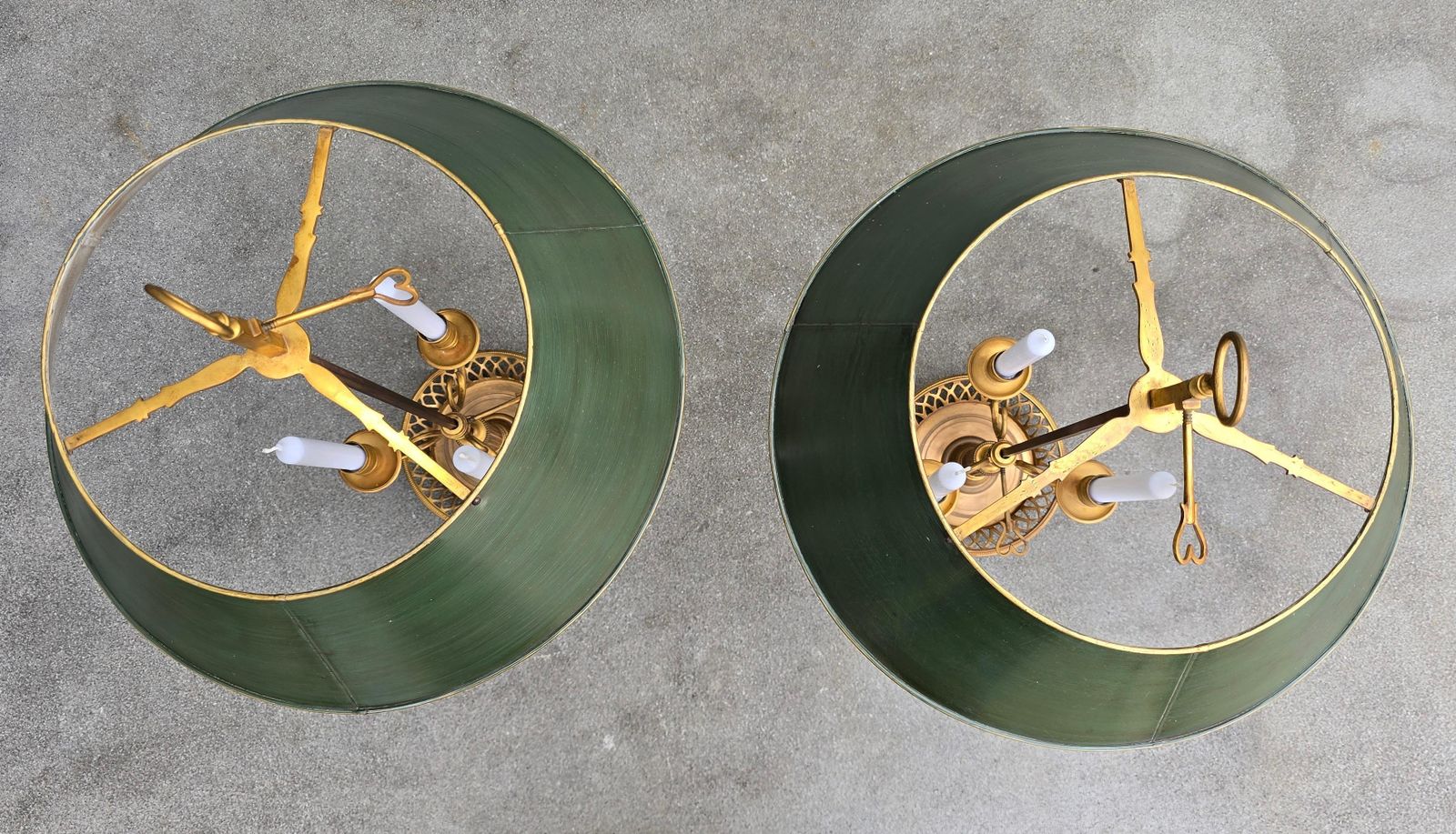 photo for sale Pair Of 19th Century French Gilt Bronze Bouillotte Candelabras