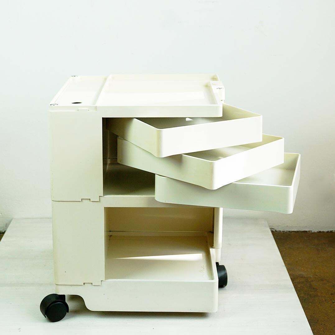 Cremewhite Boby Trolley By Joe Colombo For Bieffeplast, Italy, 1970s photo vintage