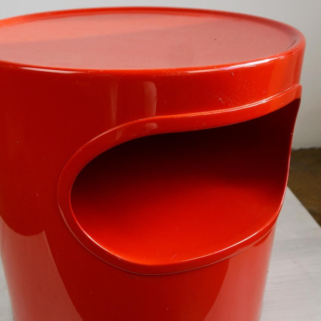Midcentury Modern Red Plastic Table By Emma Gismondi For Artemide Italy photo furniture