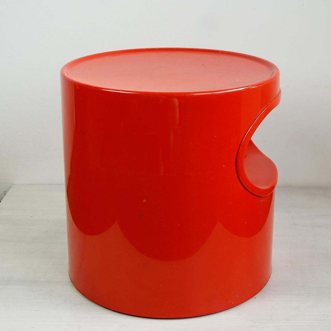 Midcentury Modern Red Plastic Table By Emma Gismondi For Artemide Italy photo buy
