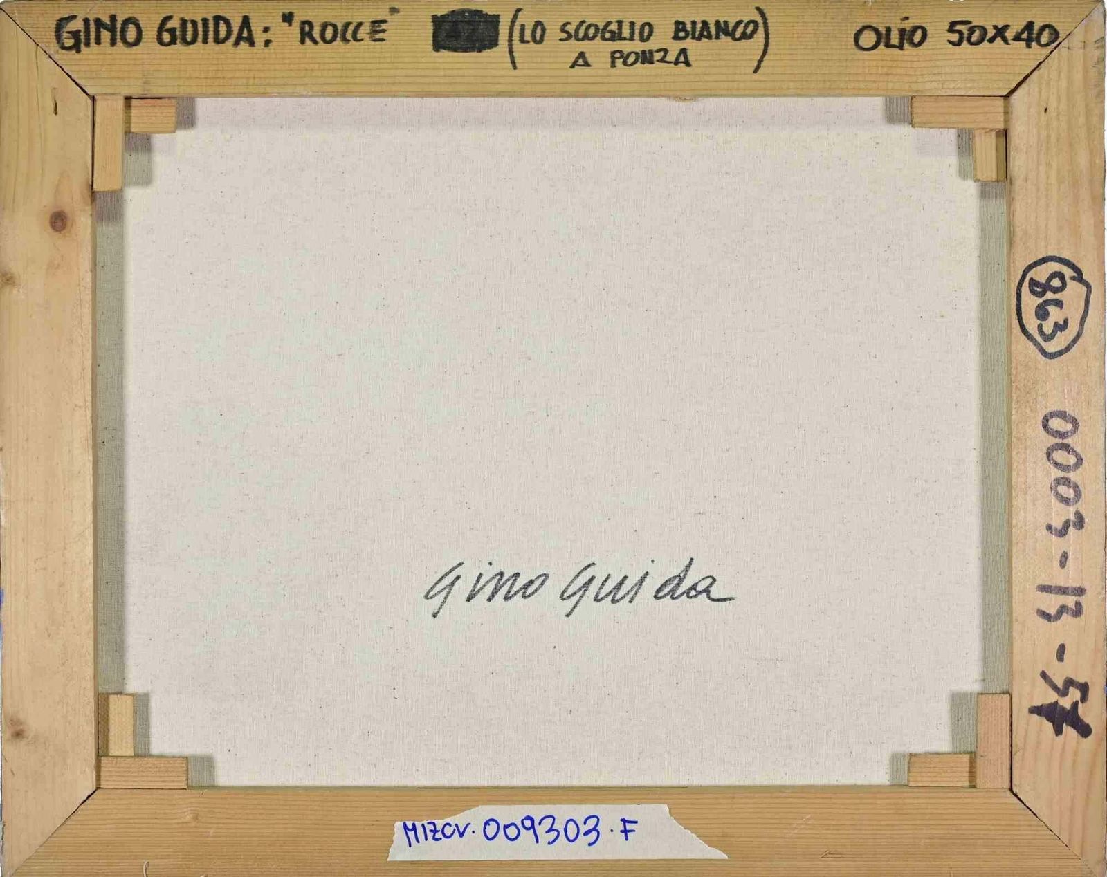 Gino Guidarocks (The White Rock In Ponza)   Paint By Gino Guida   1980s1980s photo furniture