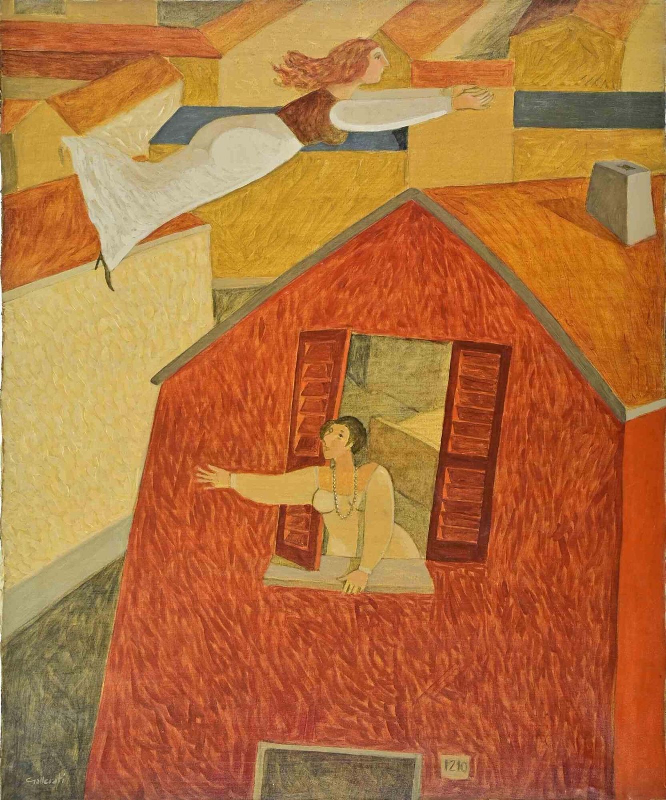 Alberto Galleratiannunciation In Emilia   Paint By Alberto Gallerati   1970s1970s