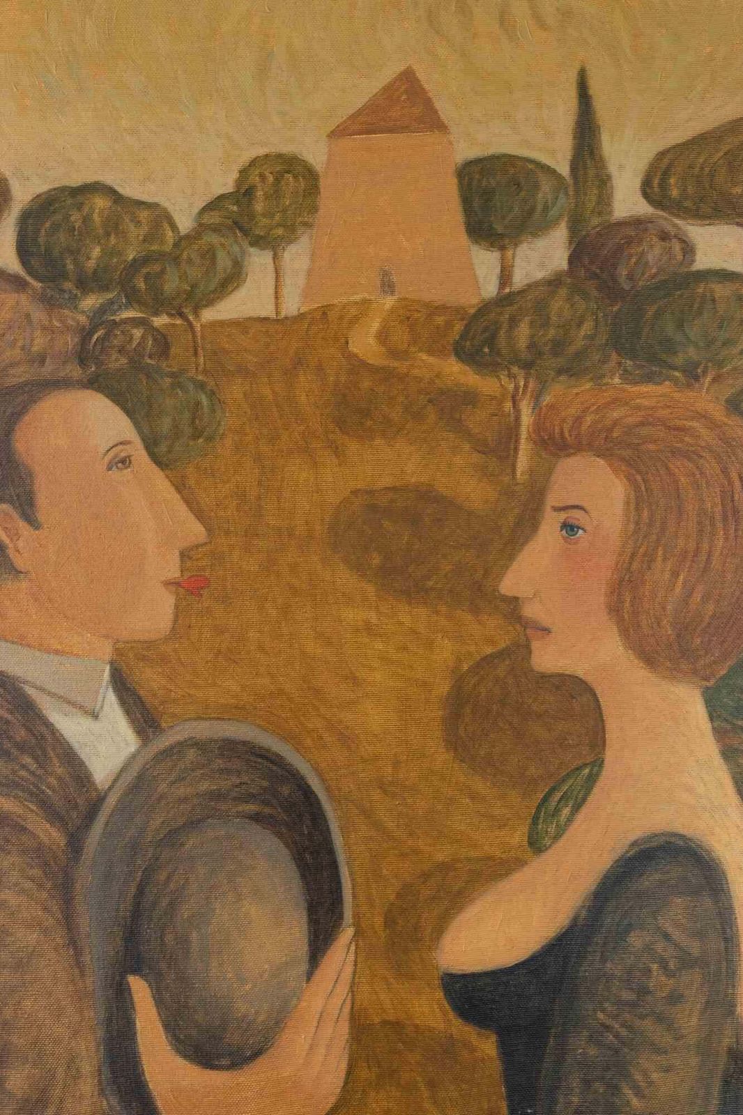 Alberto Galleratimarriage Proposal   Paint By Alberto Gallerati   1970s1970s photo for sale