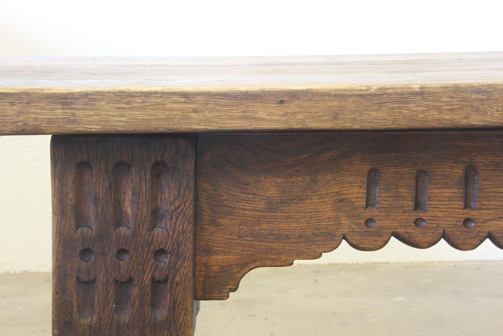photo for sale Large 17th Century Jacobean Style Baroque Farmhouse Refectory Table – Early 1900