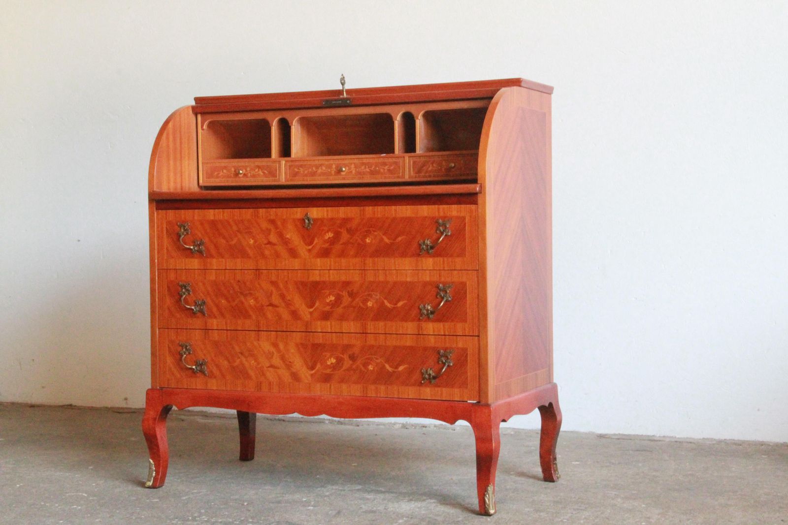Danish Edmund Jørgensen Mid 20th Century Secretary Marquetry Cylinder Des photo Furniture