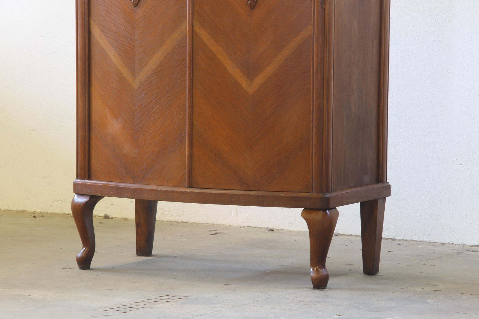 Vintage Danish Oak Closet Linen Wardrobe 1940s Cabinet photo for sale