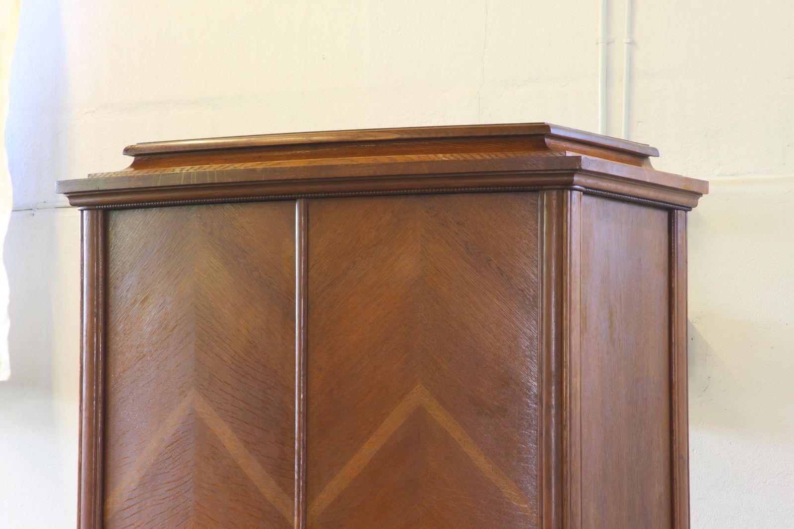 Vintage Danish Oak Closet Linen Wardrobe 1940s Cabinet photo 1460.0