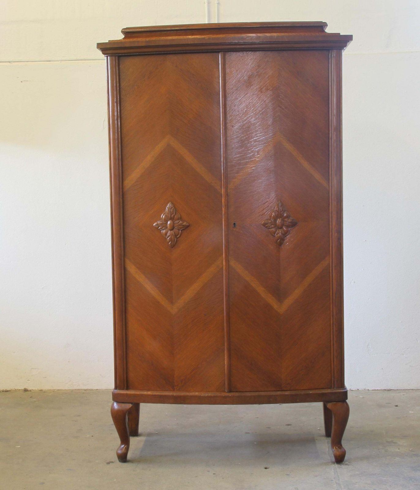 Vintage Danish Oak Closet Linen Wardrobe 1940s Cabinet photo buy