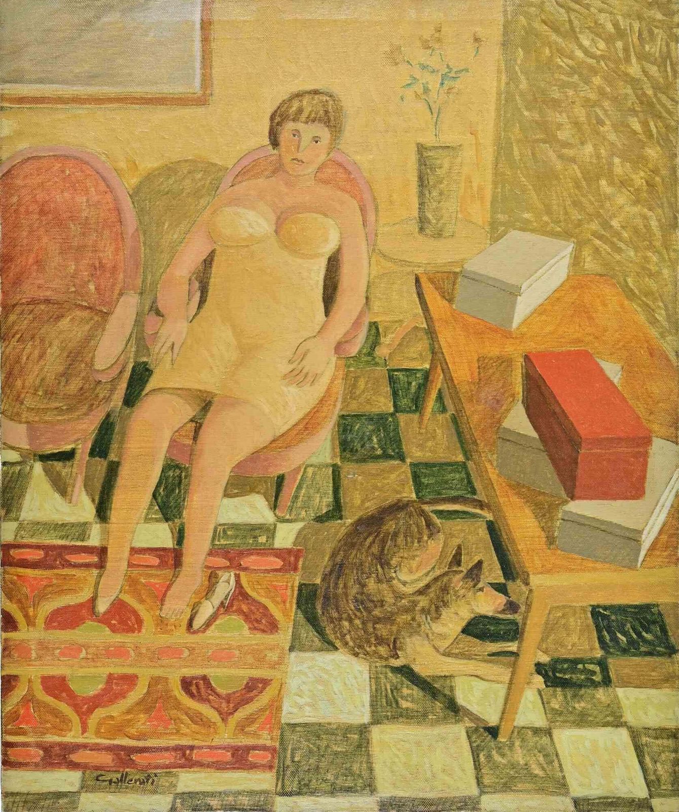 Alberto Galleratiresting With Dylan   Paint By Alberto Gallerati   1970s1970s