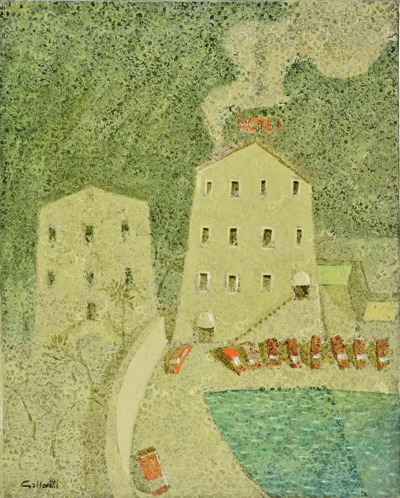 Alberto Galleratithe Hotel That Works, The Hotel That...  Paint By Alberto Gallerati   1970s1970s