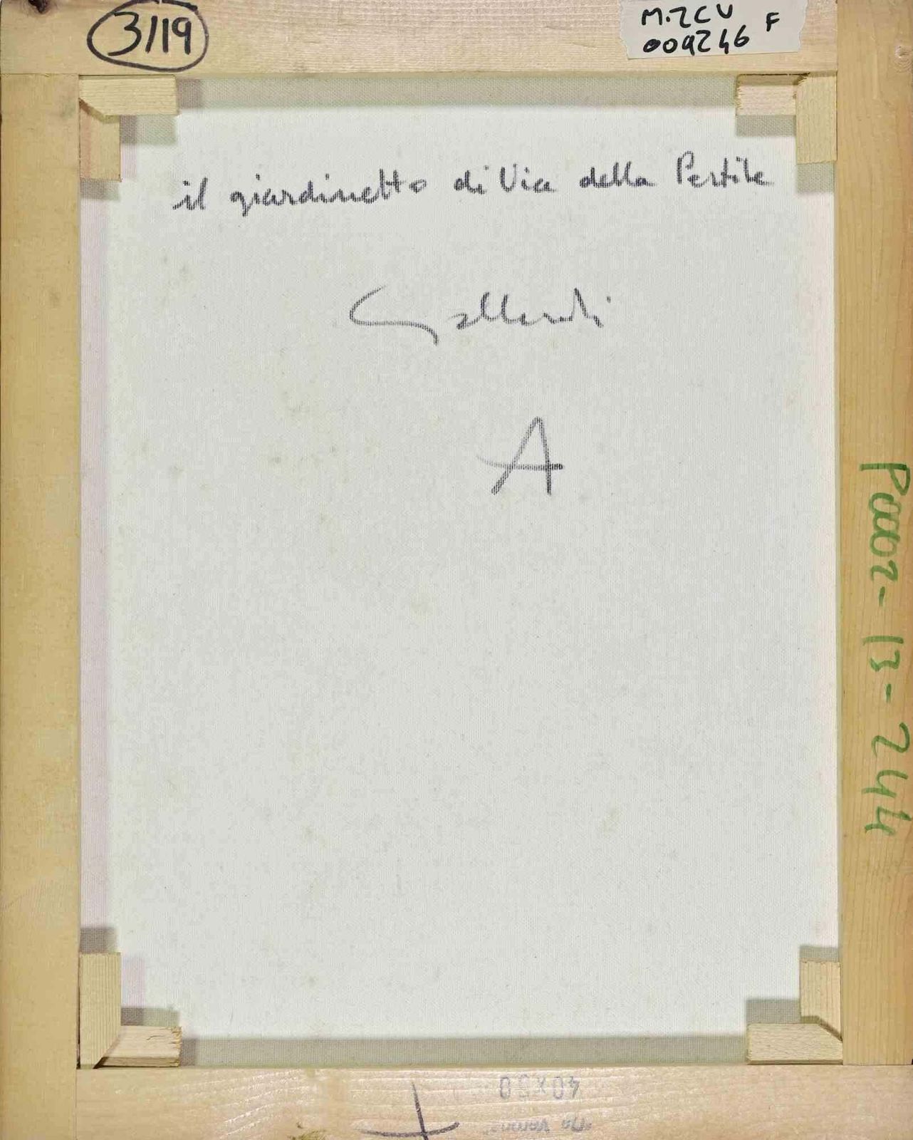 Alberto Galleratithe Little Garden On Via Della Partita   Paint By Alberto Gallerati   1970s1970s photo for sale