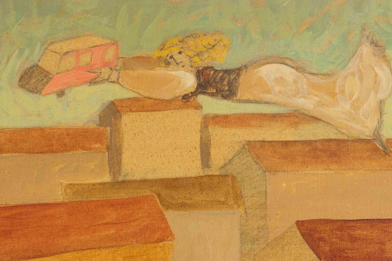 Alberto Galleratimaybe A Car Was Missing   Paint By Alberto Gallerati   1970s1970s photo furniture