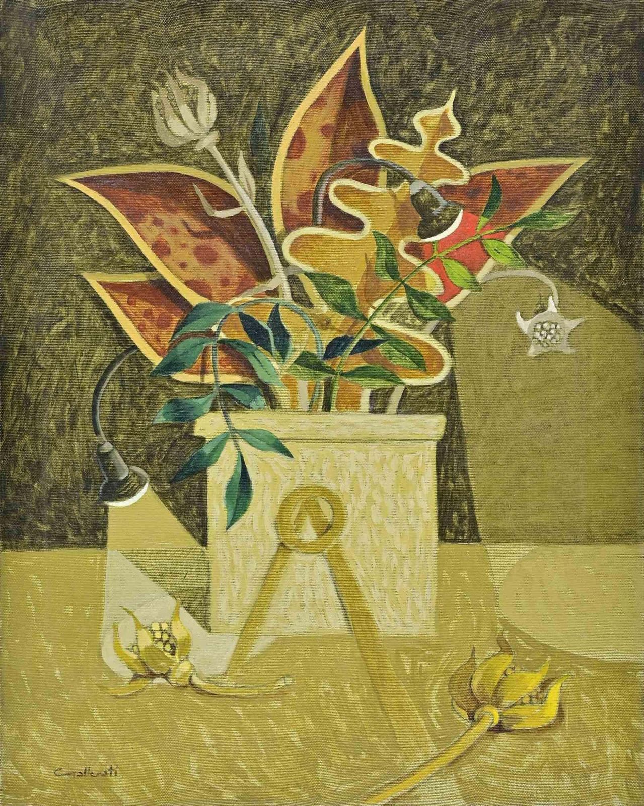 Alberto Galleratiromantic Flowers   Paint By Alberto Gallerati   1970s1970s