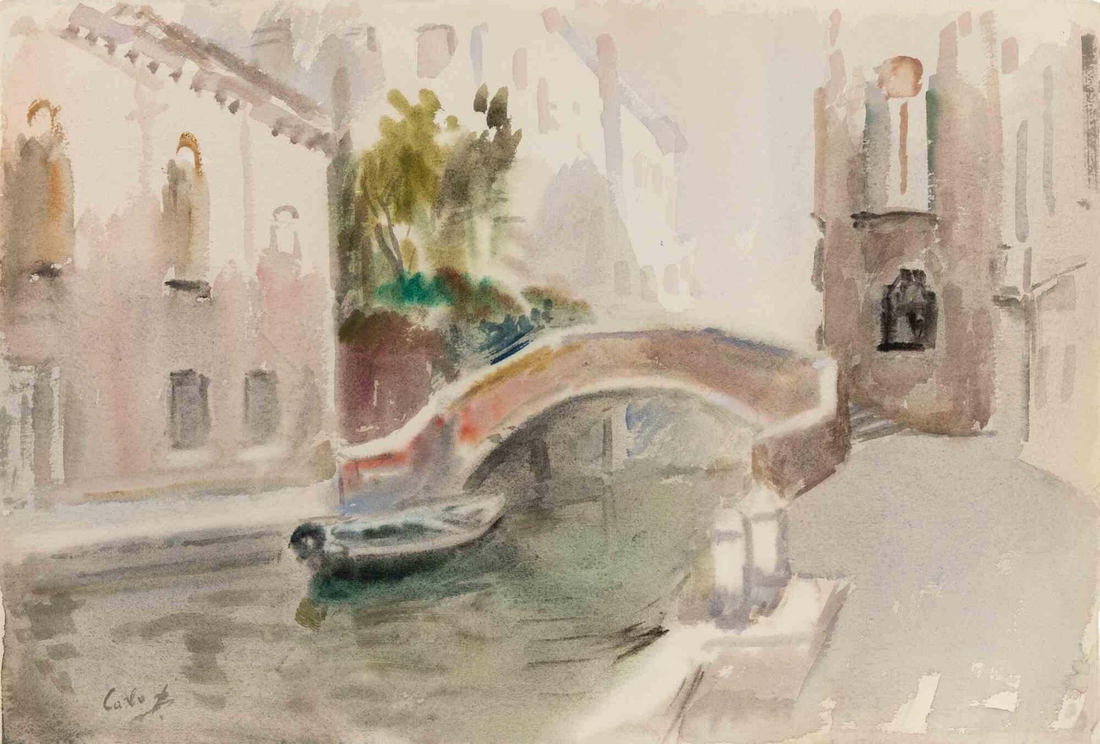 Carlo Ravagnanview Of Venice   Drawing By Carlo Ravagnan   1970s1970s