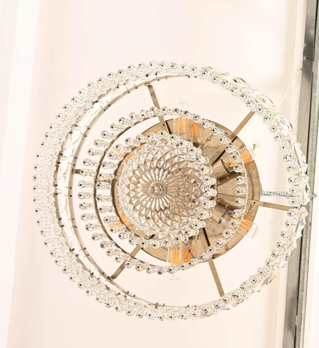 Nickel Plated Cut Crystal Chandelier photo 1027.0