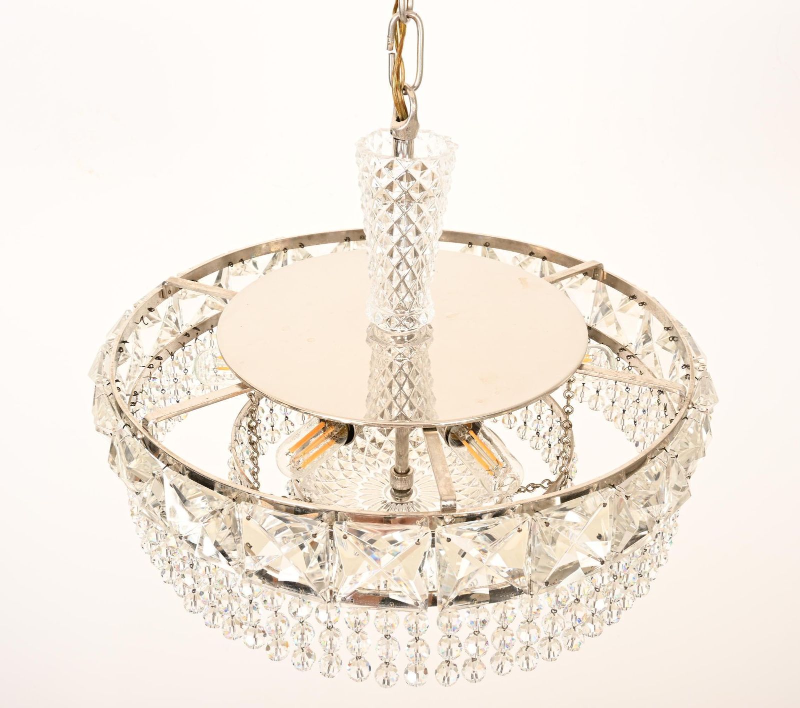 Nickel Plated Cut Crystal Chandelier photo buy