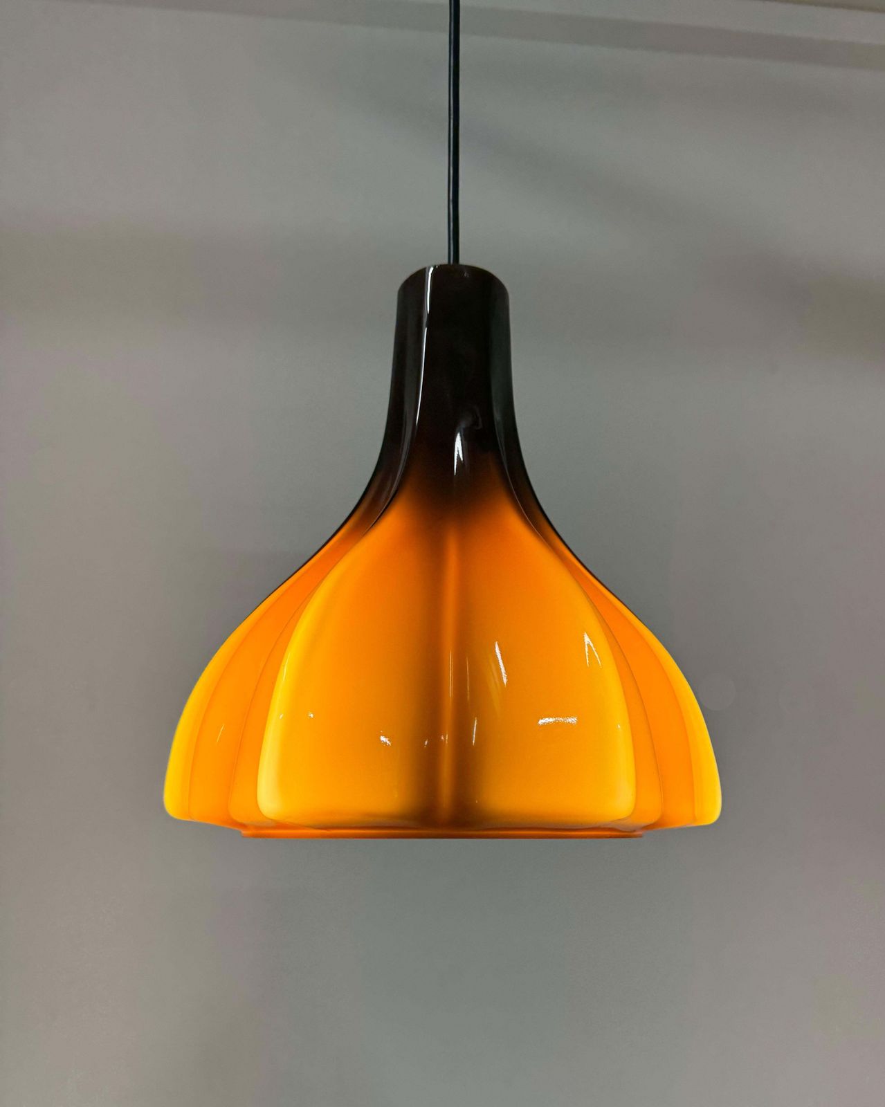 photo buy Paill & Putzler Lotus Shaped Midcentury Glass Pendant