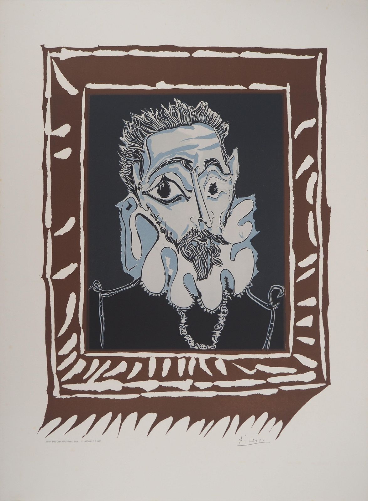 Pablo Picassoportrait Of A Man Inspired By El Greco   Lithograph (Mourlot)1973