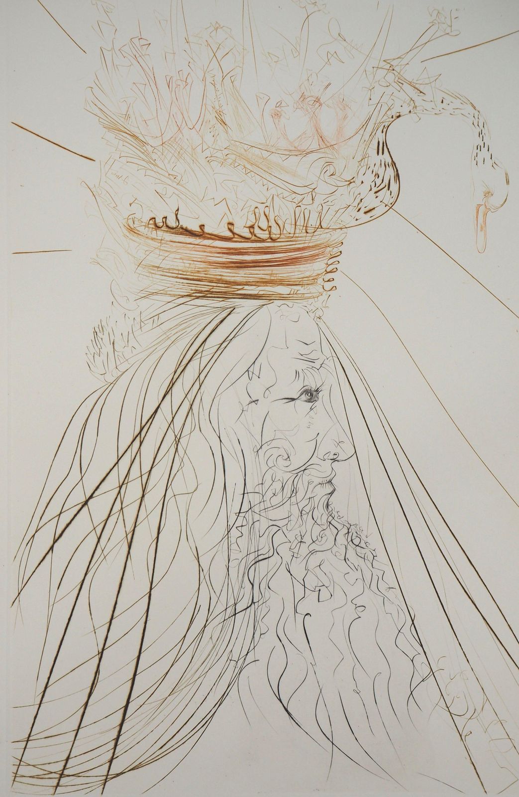 Salvador Dalí­Le Roi Marc ("King Marc"), Original Etching, Handsigned1970 photo furniture