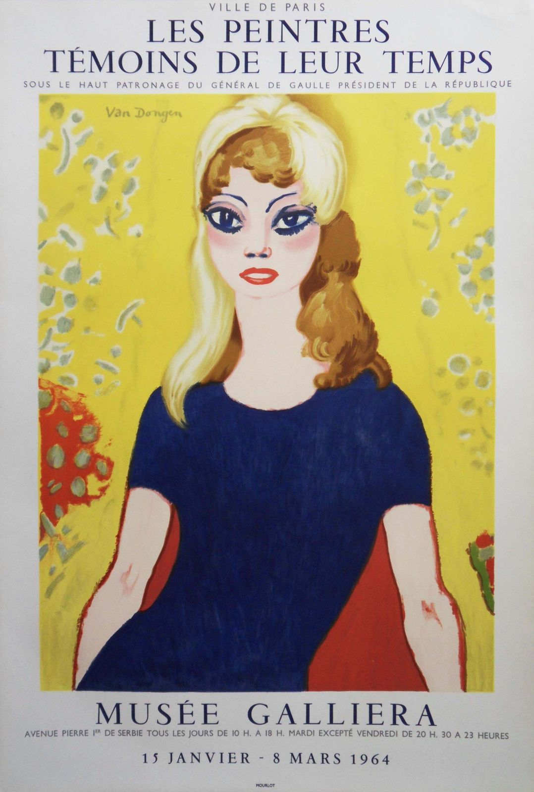 Kees Van Dongenbrigitte Bardot : Blond Woman With Tall Eyes   Original Lithograph, Mourlot 19641964
