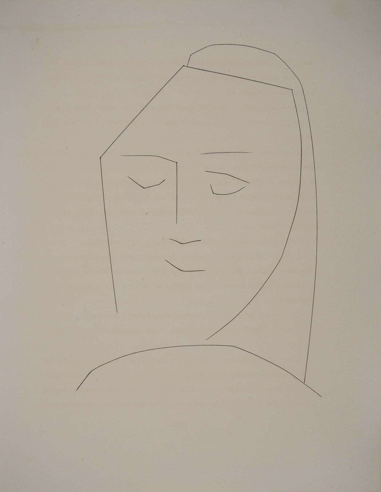 Pablo Picassocarmen, The Peaceful Face   Original Etching (Cramer #52)1949