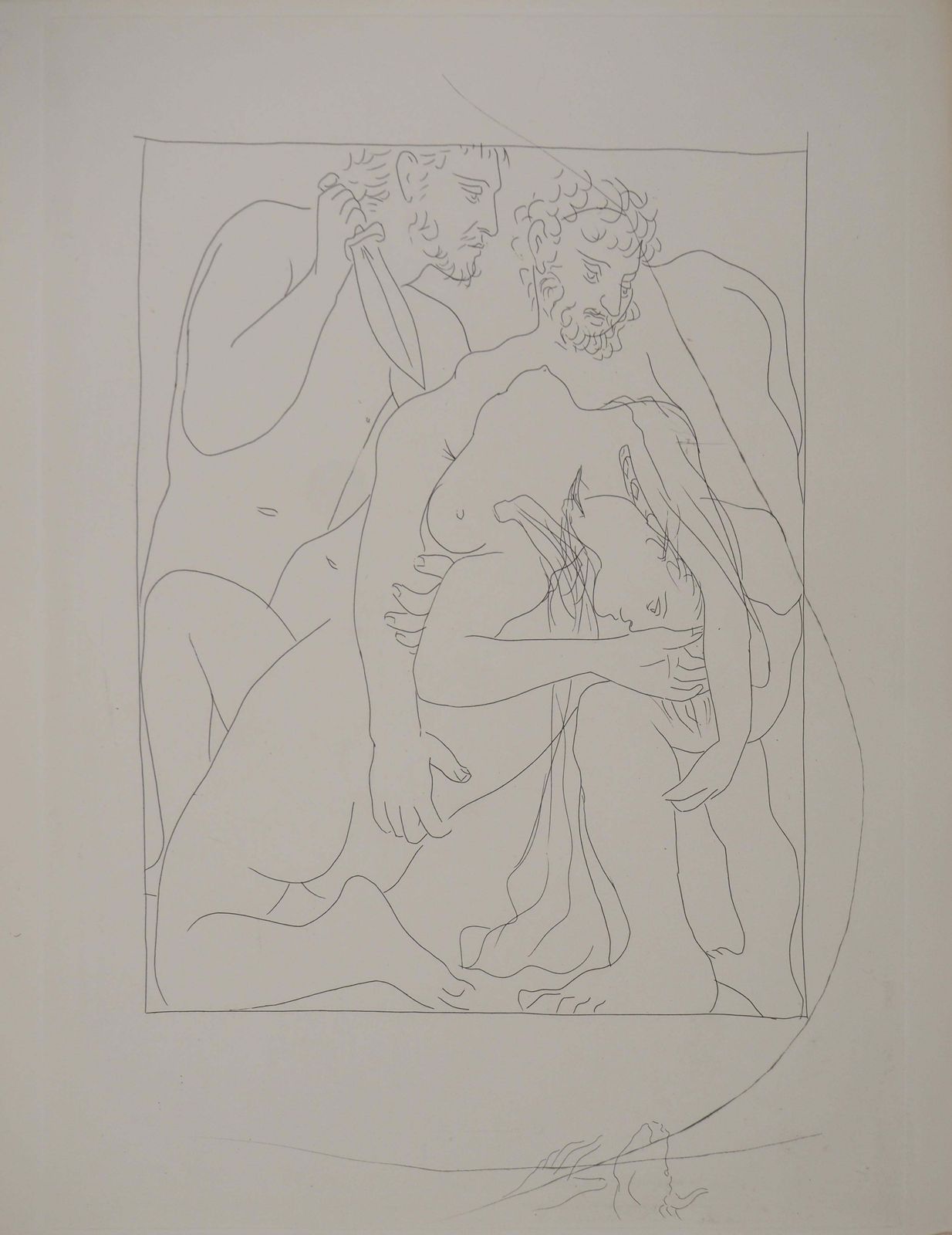 Pablo Picassométarmorphoses D'ovide, On Achilles' Tomeb   Original Etching (Baer #168)1936