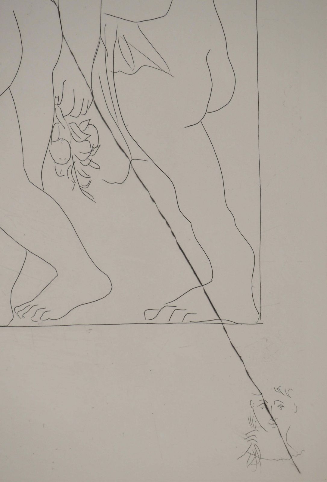 Pablo Picassométarmorphoses D'ovide, Two Standing Figures   Original Etching (Baer #170)1936 photo vinterior