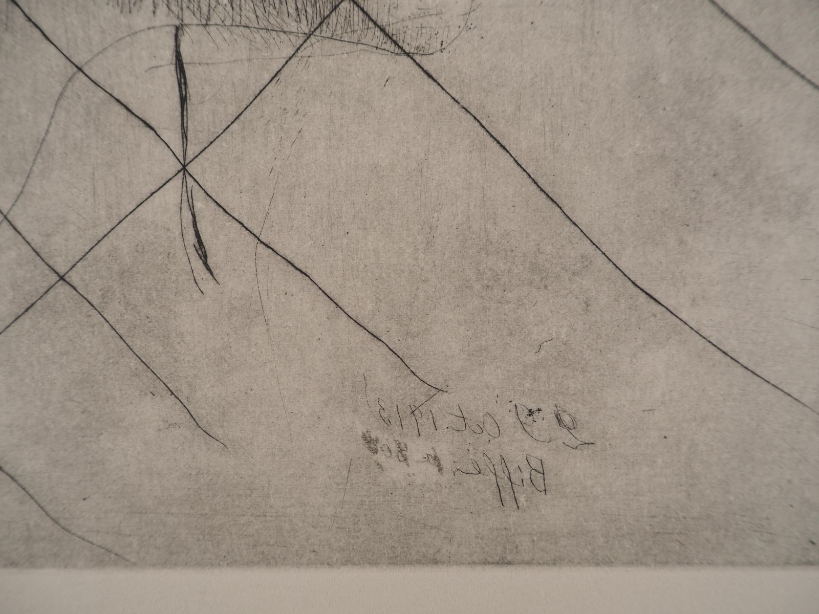 Pablo Picassosaltimbanques : Head Of A Woman   Original Etching (Bloch #6 / Baer #7c)1913 photo vinterior