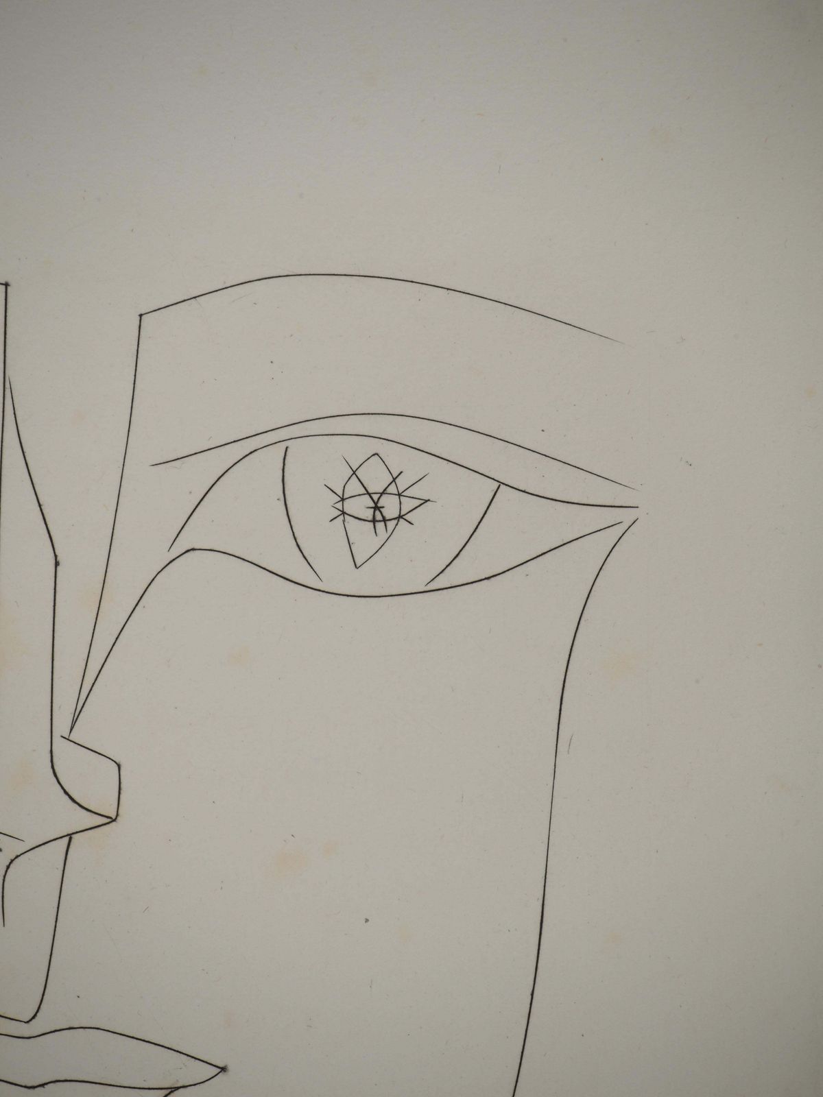 Pablo Picassocarmen, The Man Behind The Mask   Original Etching (Cramer #52)1949 photo vinterior