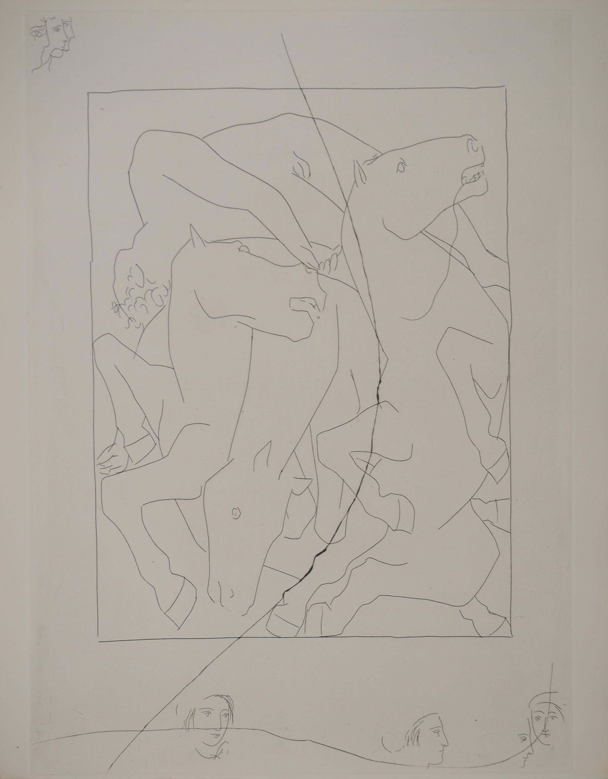 Pablo Picassométarmorphoses D'ovide, The Sun Chariot   Original Etching (Baer #146)1936