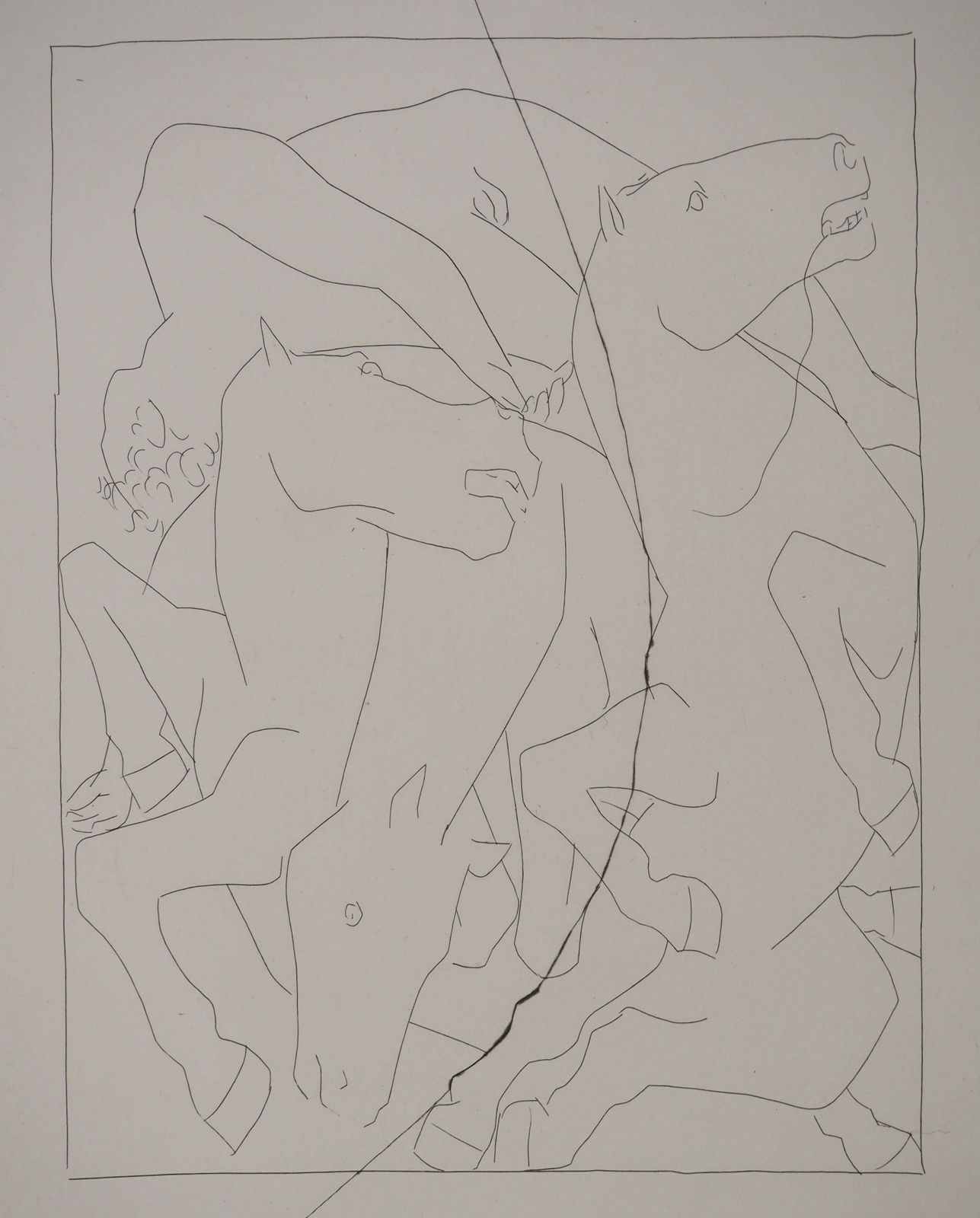 Pablo Picassométarmorphoses D'ovide, The Sun Chariot   Original Etching (Baer #146)1936 photo furniture