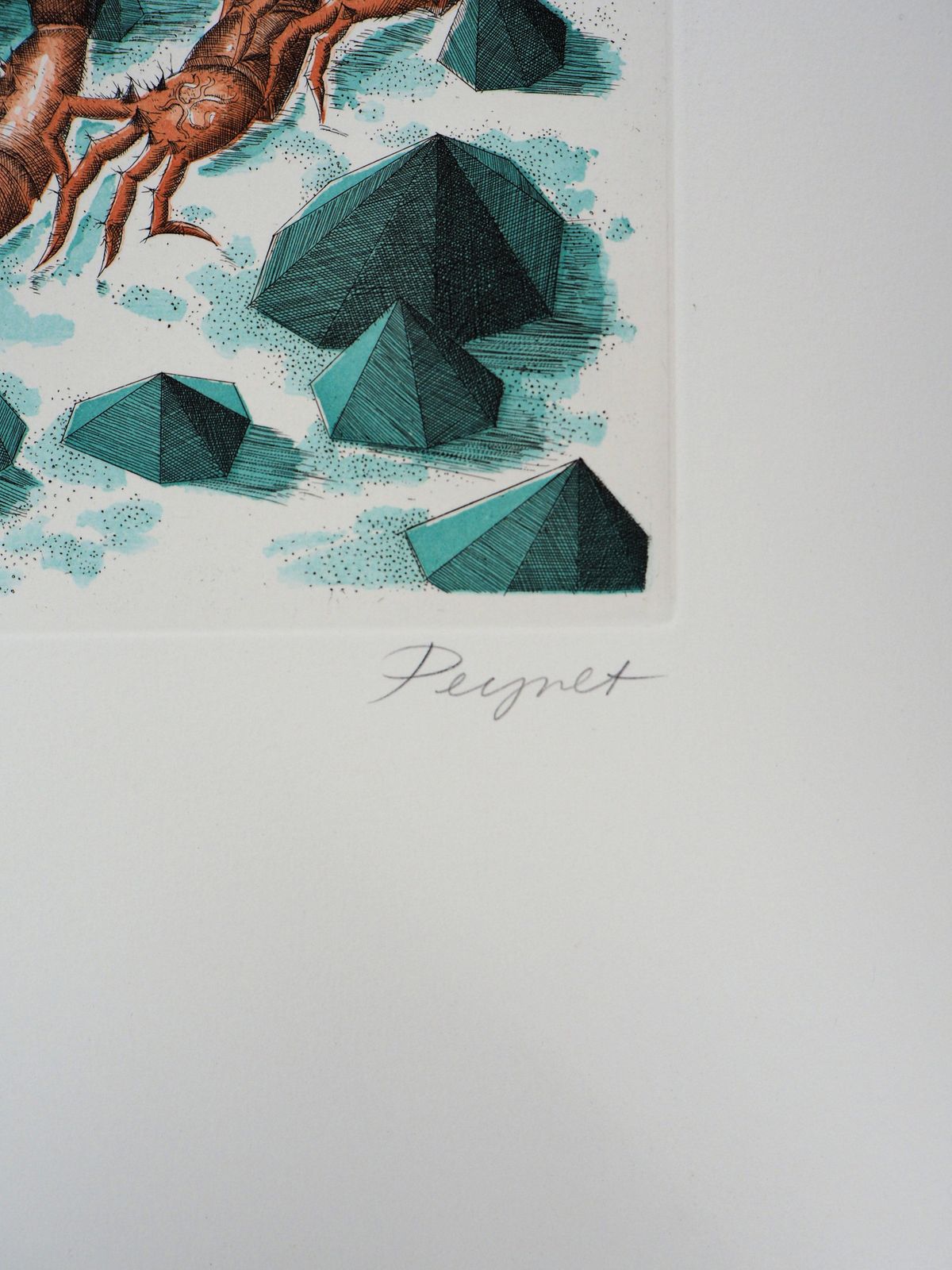 Raymond Peynetastrology   Zodiac : Scorpions   Original Etching Handsigned In Pencil, 19791979 photo furniture