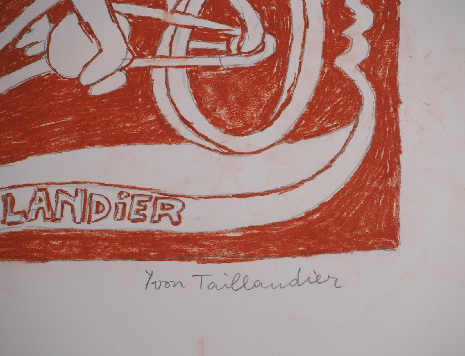 Yvon Taillandierthe Cry Of The Catitipède   Original Handsigned Drawing photo for sale