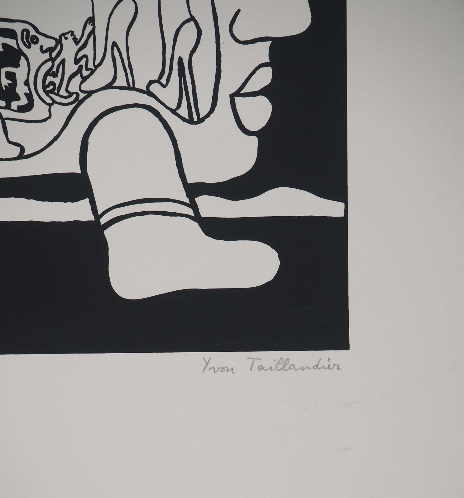Yvon Taillandierthe Giant Catitipede   Original Handsigned Screen Print photo furniture