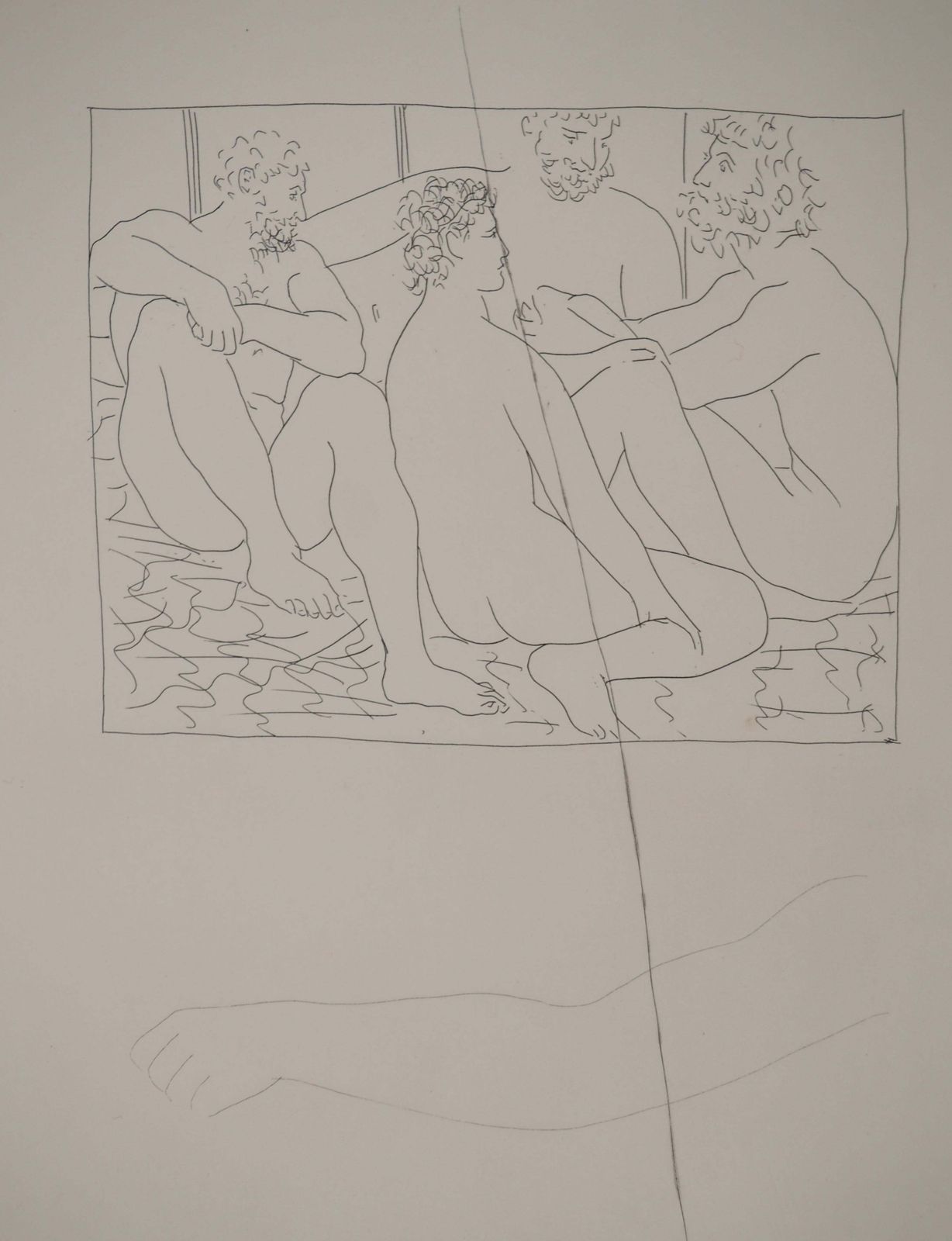 Pablo Picassométarmorphoses D'ovide, Four Nude Men   Original Etching (Baer #155)1936 photo for sale