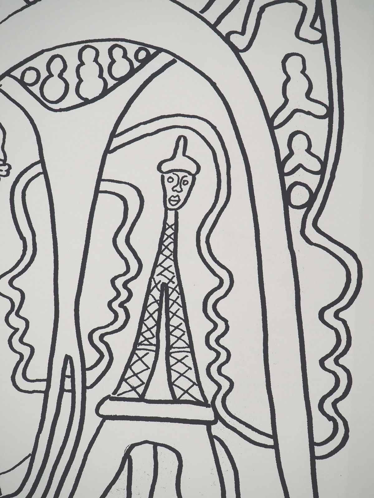 Yvon Taillandierthe Parisian : The Iron Lady   Original Handsigned Screen Print photo Art