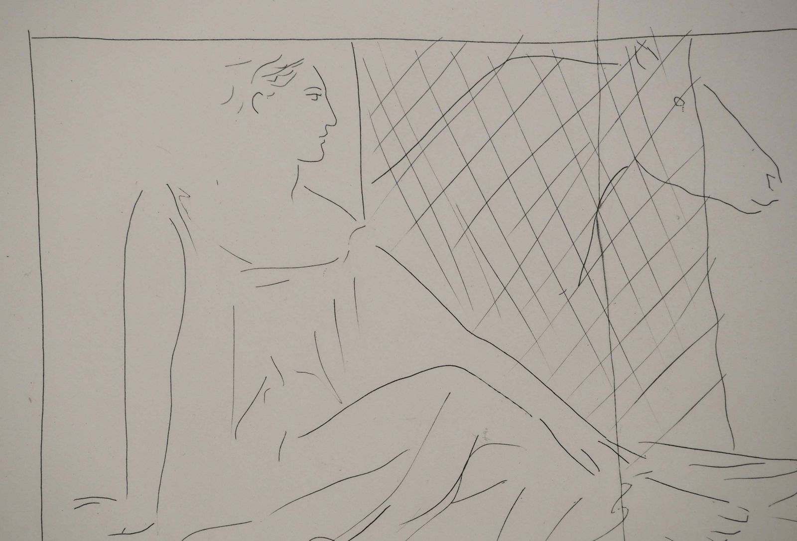 Pablo Picassométarmorphoses D'ovide, Woman And Horse   Original Etching (Baer #163)1936 photo Art