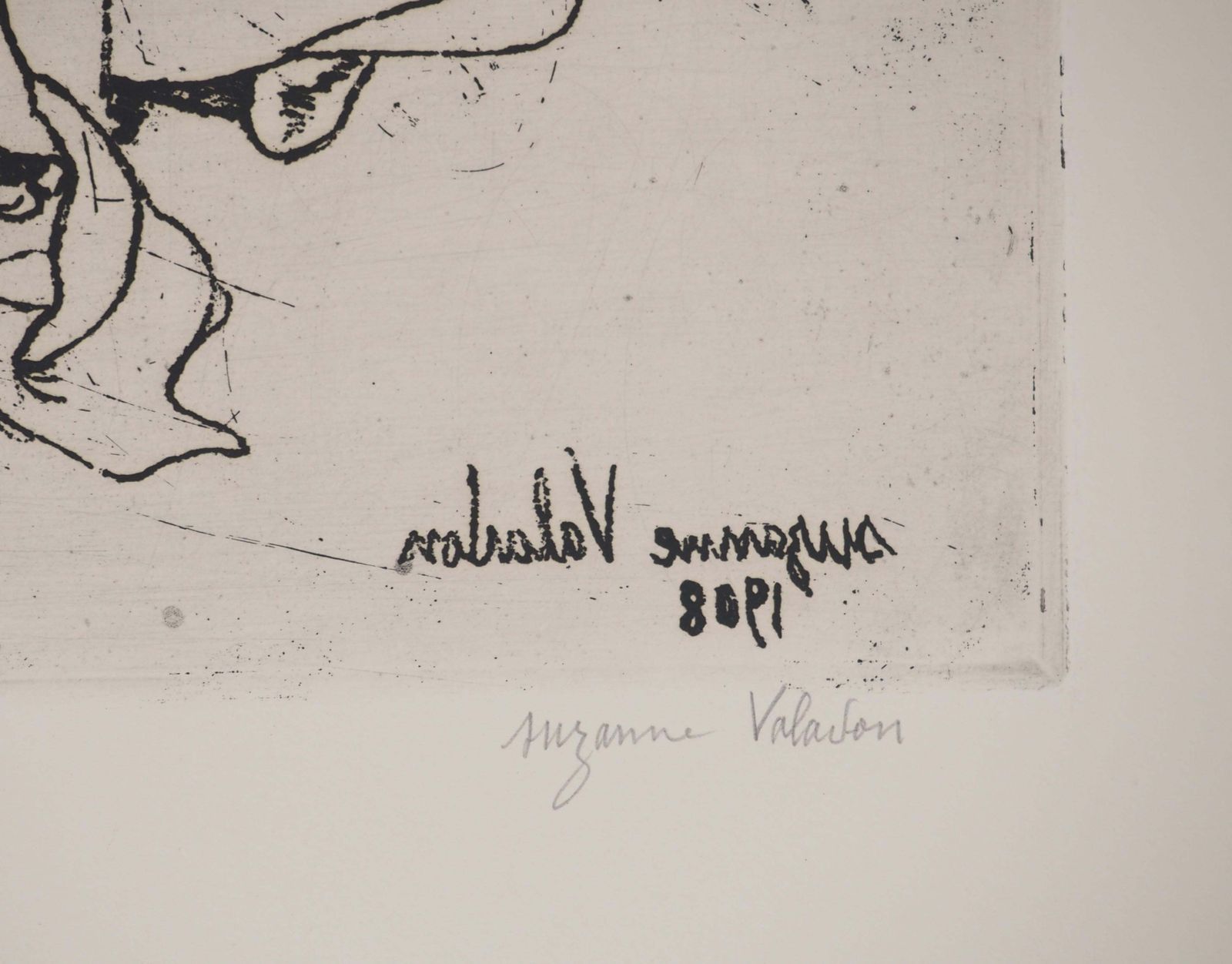 Suzanne Valadongrandmother And Child   Original Etching Signed (Petrides #E14)1932 photo for sale
