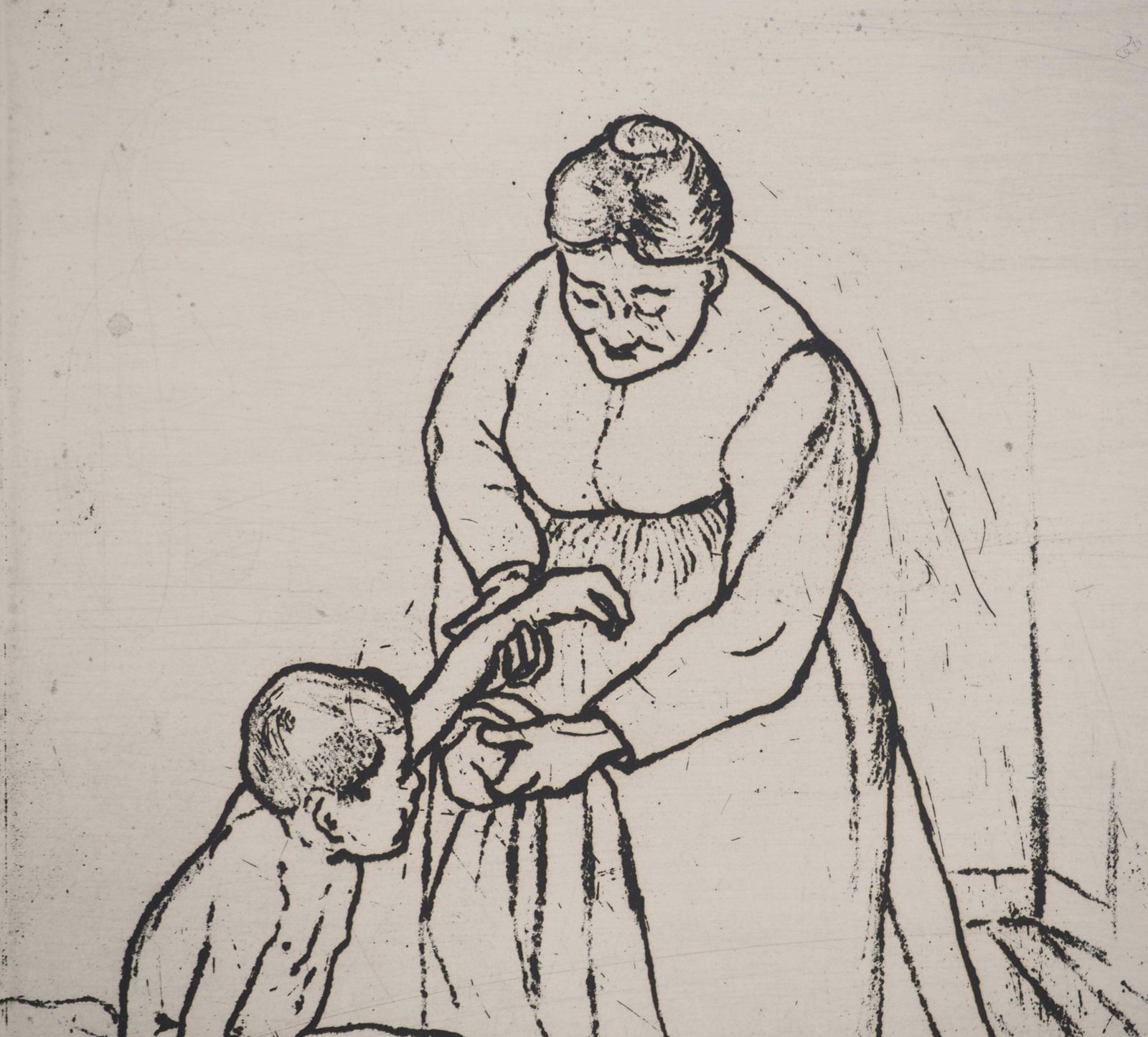 Suzanne Valadongrandmother And Child   Original Etching Signed (Petrides #E14)1932 photo vinterior