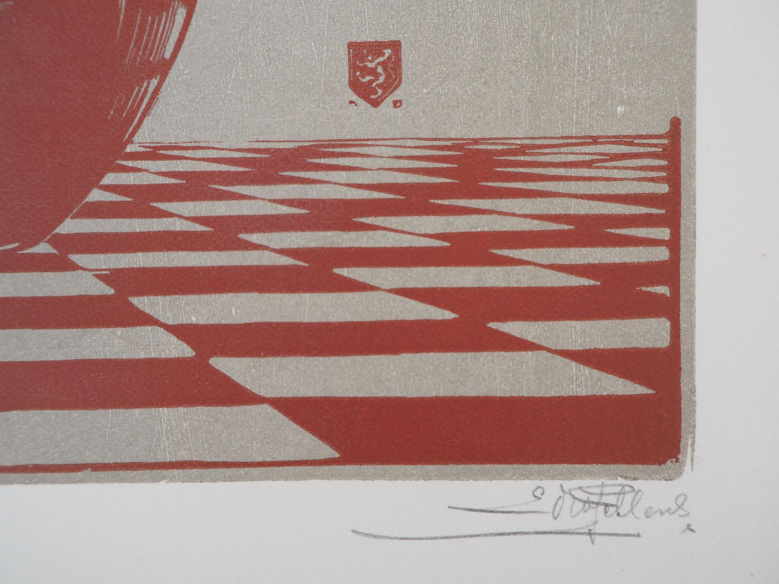 Edward Pellensred Bouquet Of Flowers   Original Woodcut, Handsigned1929 photo 221.0