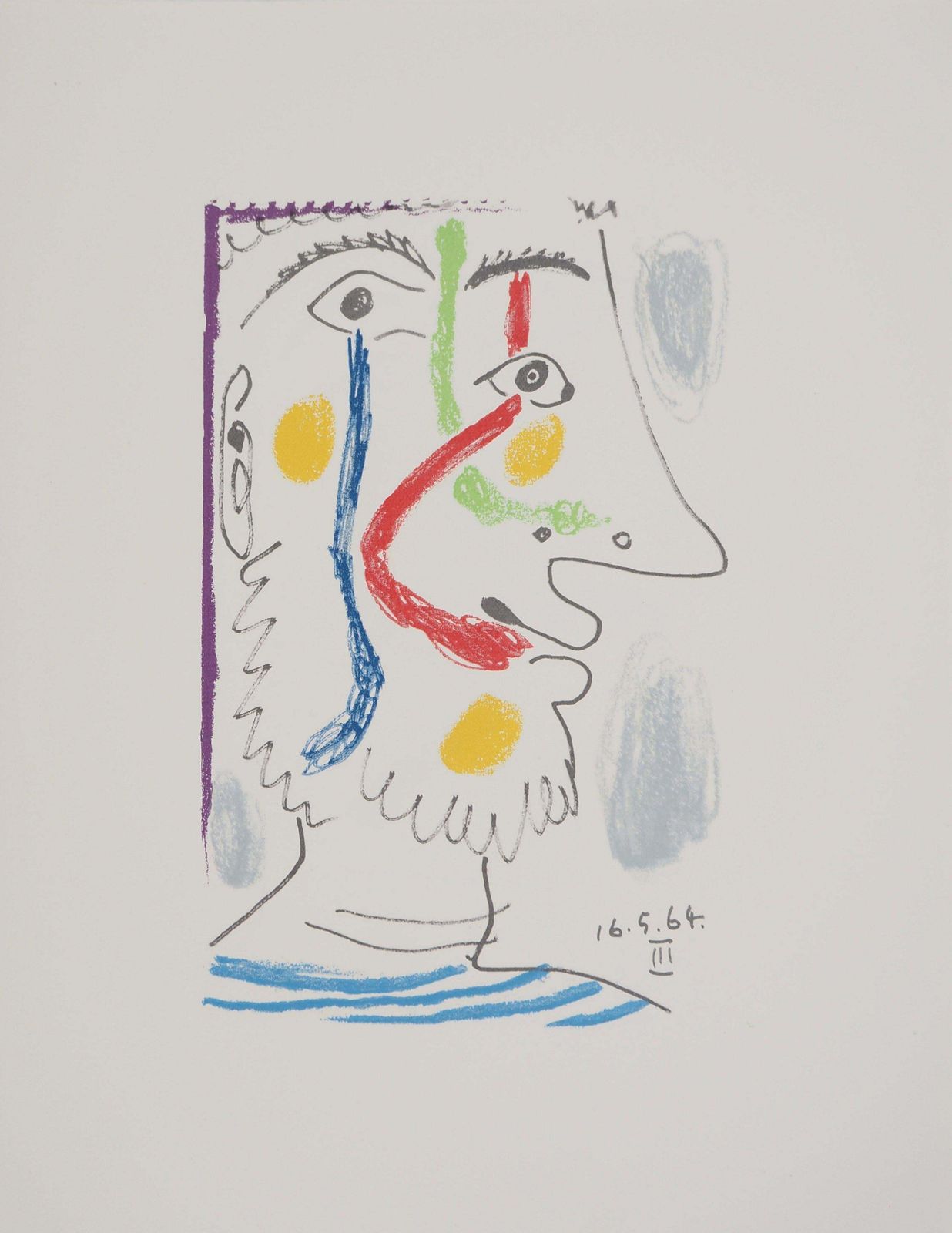 Le Goût Du Bonheur : Cubist Sailor Man   Lithograph1964