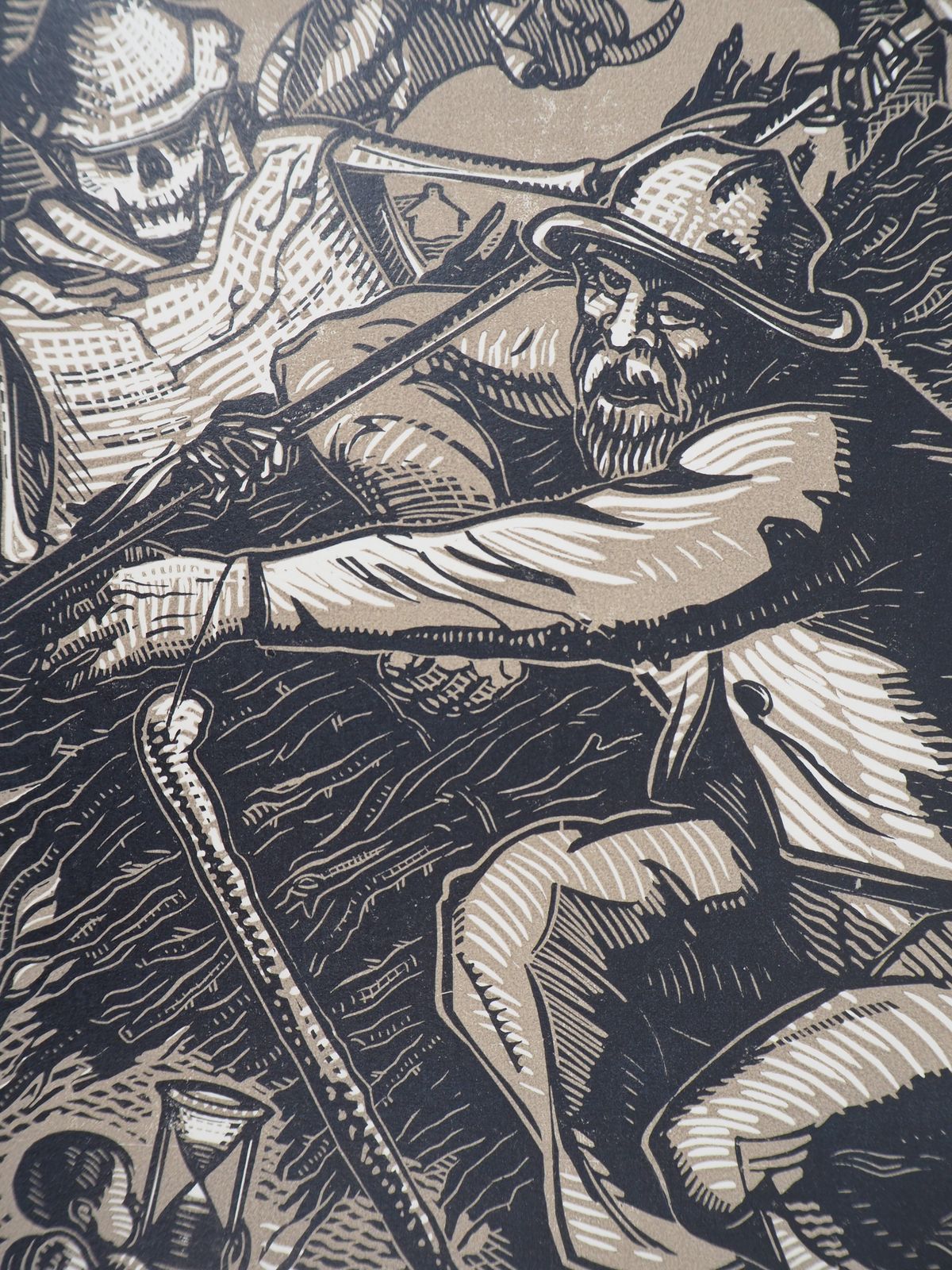 Gabriel Belotdeath And The Woodcutter   Original Wooodcut, Handsigned And Numbered / 1601925 photo furniture