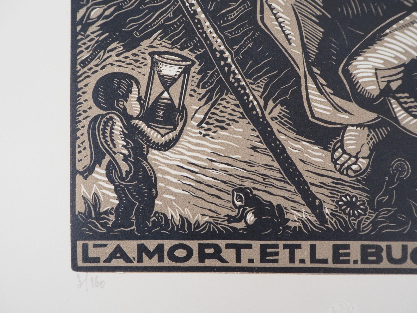 Gabriel Belotdeath And The Woodcutter   Original Wooodcut, Handsigned And Numbered / 1601925 photo Art