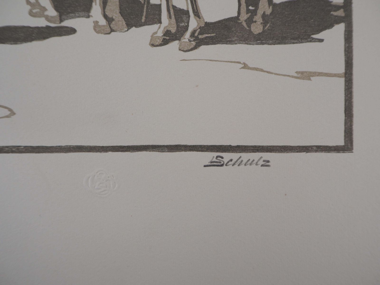 Léon Schulzhorseman  ; The Cowboy   Original Wooodcut, Handsigned And Numbered / 1601925 photo for sale