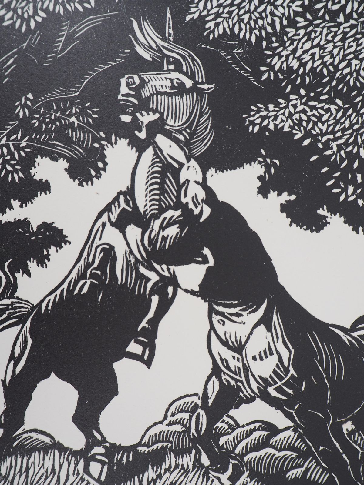 Honoré Broutellecentaur And Unicorn   Original Wooodcut, Handsigned & Numbered /1601929 photo Art