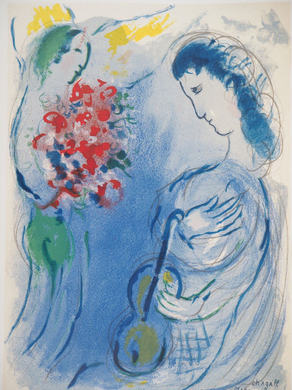 Marc Chagallmusic Angel   Stone Lithograph   Catalog Raisonne : Mourlot #Cs251967 photo Art